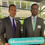 (L to R) Bruce Douglas, CEO, GRA;  Dr. Sultan Al Jaber, President, COP28 UAE